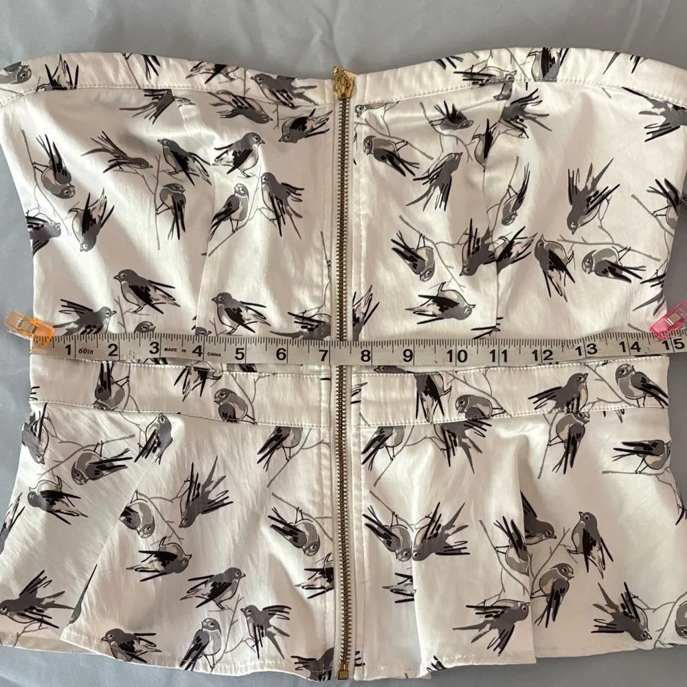 Forever 21 Black and White Floral Bustier Top - Picture 7 of 9